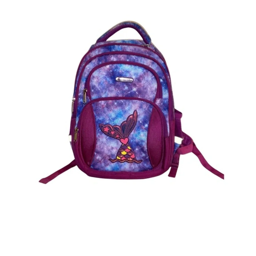Cusangels Girls Backpack Butterfly Galaxy Purple Pink Padded Reflective